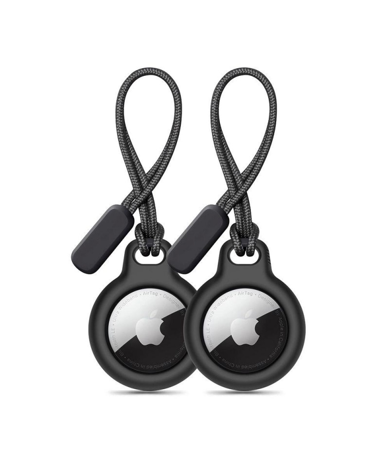 Tech-Protect Rough 2-pack case for Apple AirTag - black
