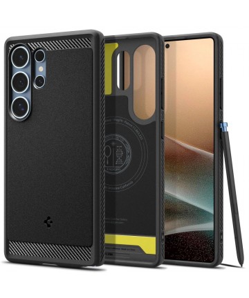 Spigen Rugged Armor Mag Case for Samsung Galaxy S25 Ultra - Black