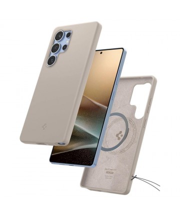 Spigen Silicone Fit Mag case for Samsung Galaxy S25Ultra - titanium