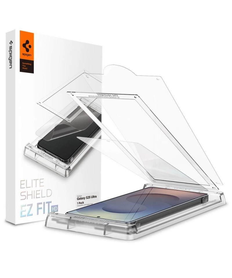 Spigen Elite Shield EZ FIT Hybrid Glass for Samsung Galaxy S25 Ultra - Transparent