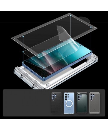 Spigen Elite Shield EZ FIT Hybrid Glass for Samsung Galaxy S25 Ultra - Transparent