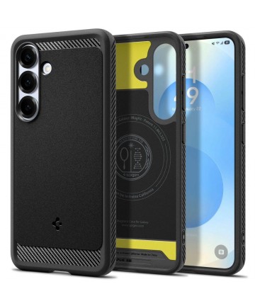 Spigen Rugged Armor Mag MagSafe Case for Samsung Galaxy S25 - Matte Black