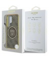 Guess 4G Glitter Triangle Buttons MagSafe Case for Samsung Galaxy S25 Ultra Brown