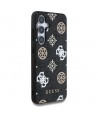 Guess 4G Printed Colored Peony Pattern MagSafe case for Samsung Galaxy S25 black