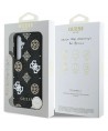 Guess 4G Printed Colored Peony Pattern MagSafe case for Samsung Galaxy S25 black