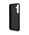 Guess 4G Round Patch Classic Logo MagSafe Case for Samsung Galaxy S25 Brown