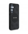 Guess 4G Round Patch Classic Logo MagSafe case for Samsung Galaxy S25 black