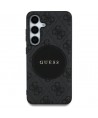 Guess 4G Round Patch Classic Logo MagSafe case for Samsung Galaxy S25 Plus black