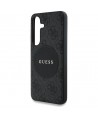 Guess 4G Round Patch Classic Logo MagSafe case for Samsung Galaxy S25 Plus black