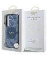 Guess 4G Round Patch Classic Logo MagSafe case for Samsung Galaxy S25 Plus blue