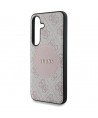 Guess 4G Round Patch Classic Logo MagSafe Case for Samsung Galaxy S25 Plus Pink