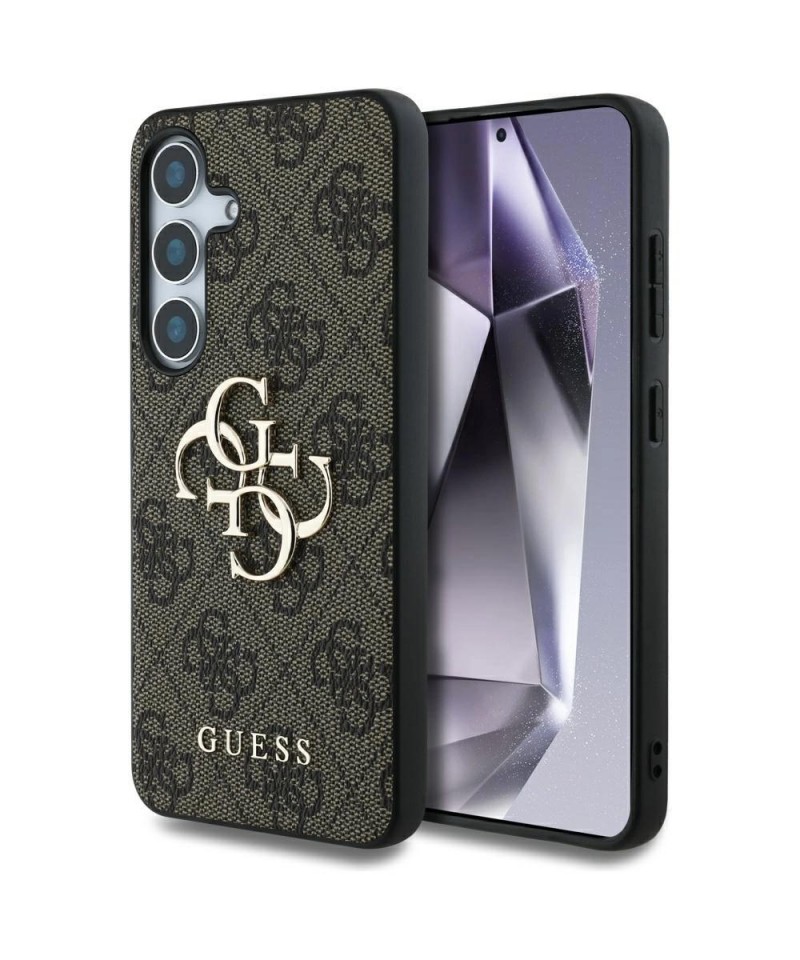 Guess Big 4G Logo Classic Logo Case for Samsung Galaxy S25 Plus Brown