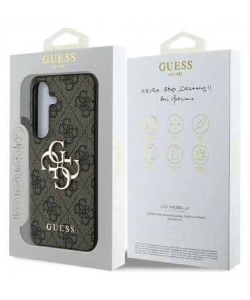 Guess Big 4G Logo Classic Logo Case for Samsung Galaxy S25 Plus Brown