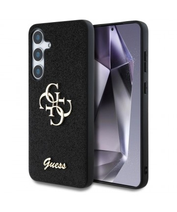 Guess Fixed Glitter Big 4G Metal Logo case for Samsung Galaxy S25 Plus black