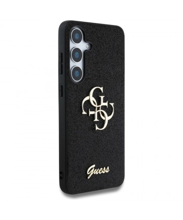 Guess Fixed Glitter Big 4G Metal Logo case for Samsung Galaxy S25 Plus black