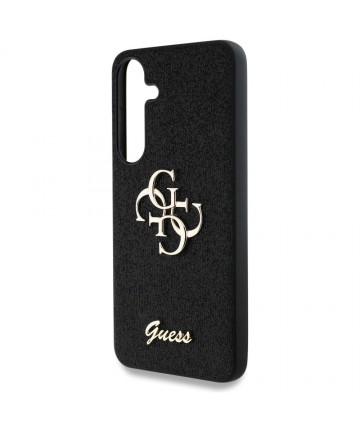 Guess Fixed Glitter Big 4G Metal Logo case for Samsung Galaxy S25 Plus black