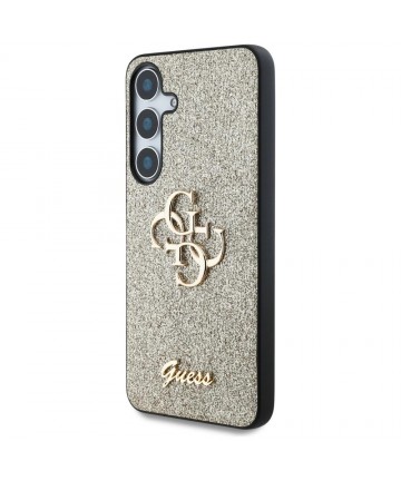 Guess Fixed Glitter Big 4G Metal Logo case for Samsung Galaxy S25 Plus gold