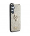 Guess Fixed Glitter Big 4G Metal Logo case for Samsung Galaxy S25 Plus gold