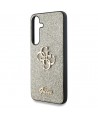 Guess Fixed Glitter Big 4G Metal Logo case for Samsung Galaxy S25 Plus gold