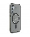 Guess Glitter Circle Classic Logo MagSafe case for Samsung Galaxy S25 black