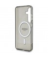 Guess Glitter Circle Classic Logo MagSafe case for Samsung Galaxy S25 black