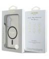 Guess Glitter Circle Classic Logo MagSafe case for Samsung Galaxy S25 black