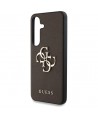 Guess Grained Big 4G Logo Small Classic Logo case for Samsung Galaxy S25 brown