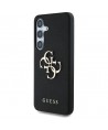 Guess Grained Big 4G Logo Small Classic Logo case for Samsung Galaxy S25 Plus black