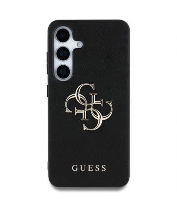 Guess Grained Big 4G Logo Small Classic Logo case for Samsung Galaxy S25 Plus black