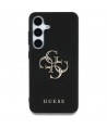 Guess Grained Big 4G Logo Small Classic Logo case for Samsung Galaxy S25 Plus black