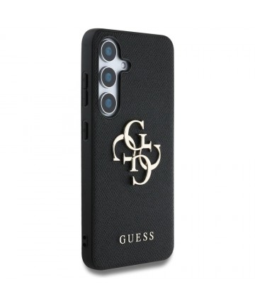 Guess Grained Big 4G Logo Small Classic Logo case for Samsung Galaxy S25 Plus black
