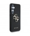 Guess Grained Big 4G Logo Small Classic Logo case for Samsung Galaxy S25 Plus black