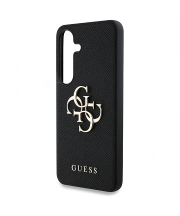 Guess Grained Big 4G Logo Small Classic Logo case for Samsung Galaxy S25 Plus black