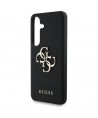 Guess Grained Big 4G Logo Small Classic Logo case for Samsung Galaxy S25 Plus black