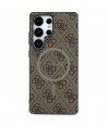 Guess Leather 4G Colored Ring Classic Logo MagSafe Case Samsung Galaxy S25 Ultra brown