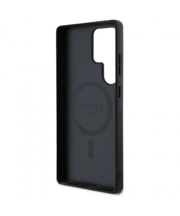 Guess Leather 4G Colored Ring Classic Logo MagSafe Case Samsung Galaxy S25 Ultra brown