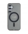 Guess Rhinestones Printed Classic Logo MagSafe Samsung Galaxy S25 case black