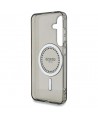 Guess Rhinestones Printed Classic Logo MagSafe Samsung Galaxy S25 case black