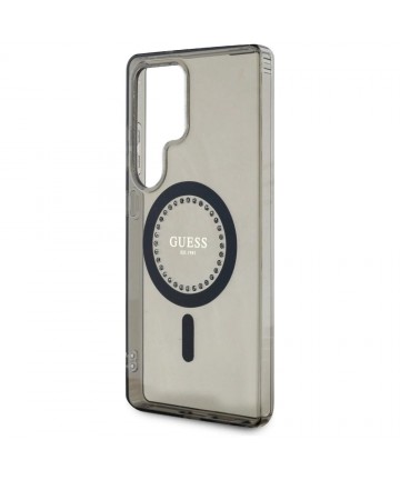 Guess Rhinestones Printed Classic Logo MagSafe Samsung Galaxy S25 Ultra case black