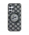 Case Karl Lagerfeld Button Karl&Choupette Heads On KL Pattern MagSafe Samsung Galaxy S25 black