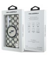 Case Karl Lagerfeld Button Karl&Choupette Heads On KL Pattern MagSafe Samsung Galaxy S25 black