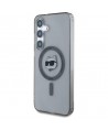 Karl Lagerfeld Button Choupette Head Printed Logo MagSafe Samsung Galaxy S25 case black
