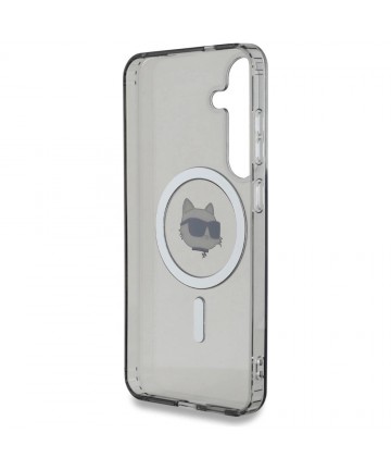Karl Lagerfeld Button Choupette Head Printed Logo MagSafe Samsung Galaxy S25 case black
