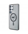 Karl Lagerfeld Button Choupette Head Printed Logo MagSafe Samsung Galaxy S25 Ultra case black