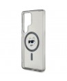 Karl Lagerfeld Button Choupette Head Printed Logo MagSafe Samsung Galaxy S25 Ultra case black