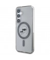 Karl Lagerfeld Button Karl & Choupette Heads Printed Logo MagSafe Samsung Galaxy S25 case black