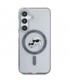 Karl Lagerfeld Button Karl & Choupette Heads Printed Logo MagSafe Samsung Galaxy S25 case black