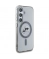 Karl Lagerfeld Button Karl & Choupette Heads Printed Logo MagSafe Samsung Galaxy S25 case black