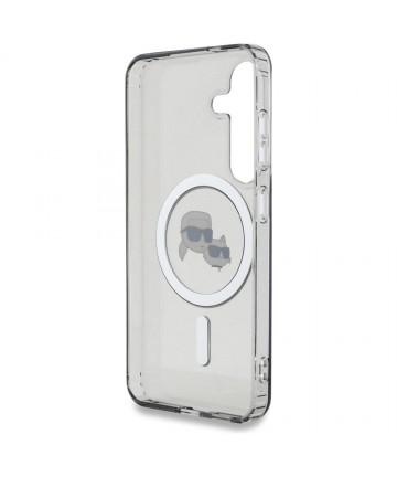 Karl Lagerfeld Button Karl & Choupette Heads Printed Logo MagSafe Samsung Galaxy S25 case black