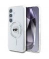 Case Karl Lagerfeld Button Karl Head Printed Logo MagSafe Samsung Galaxy S25 white